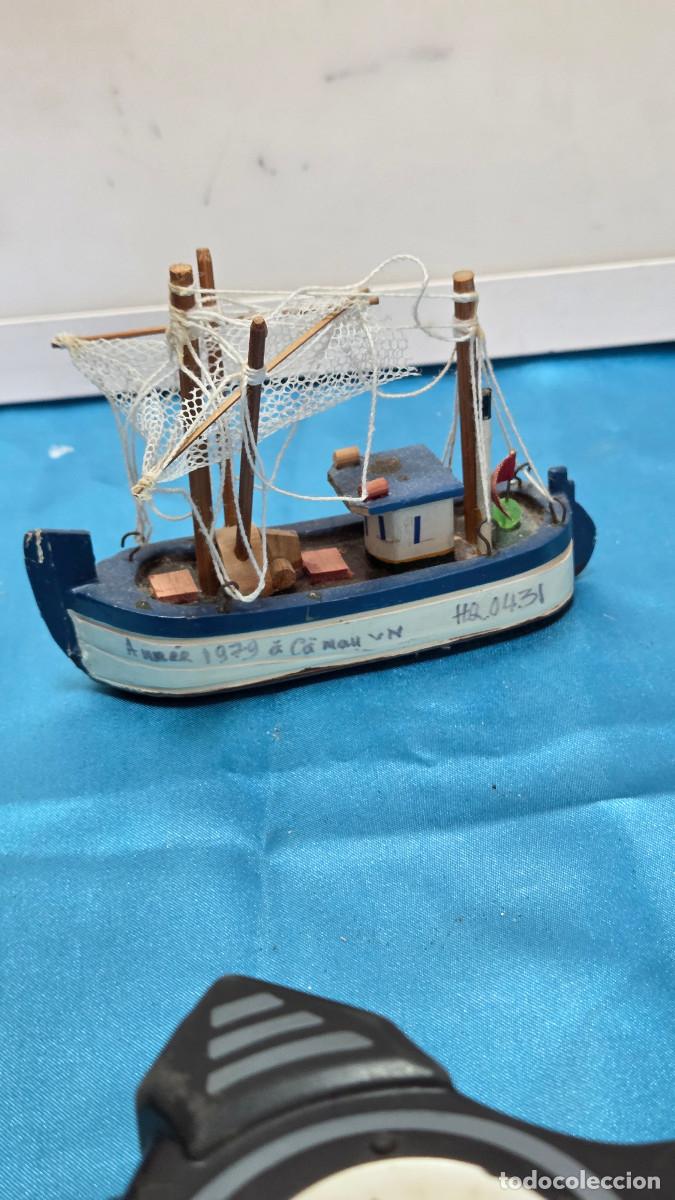 Vintage: figura de barco de madera - Foto 5