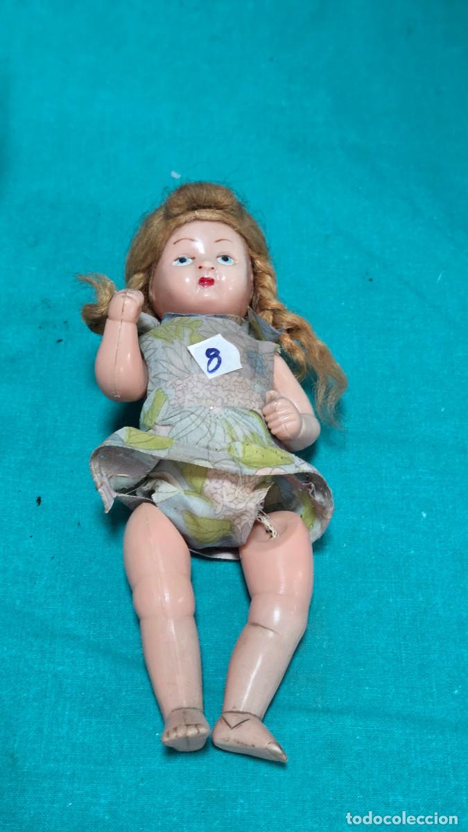 Vintage: mu&ntilde;eca de celuloides y pelo natural