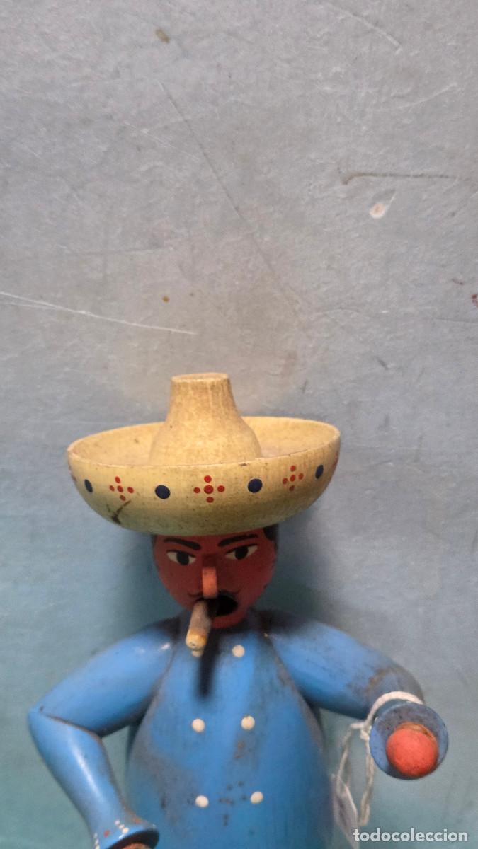 Vintage: mu&ntilde;eco de madera mexicano - Foto 3