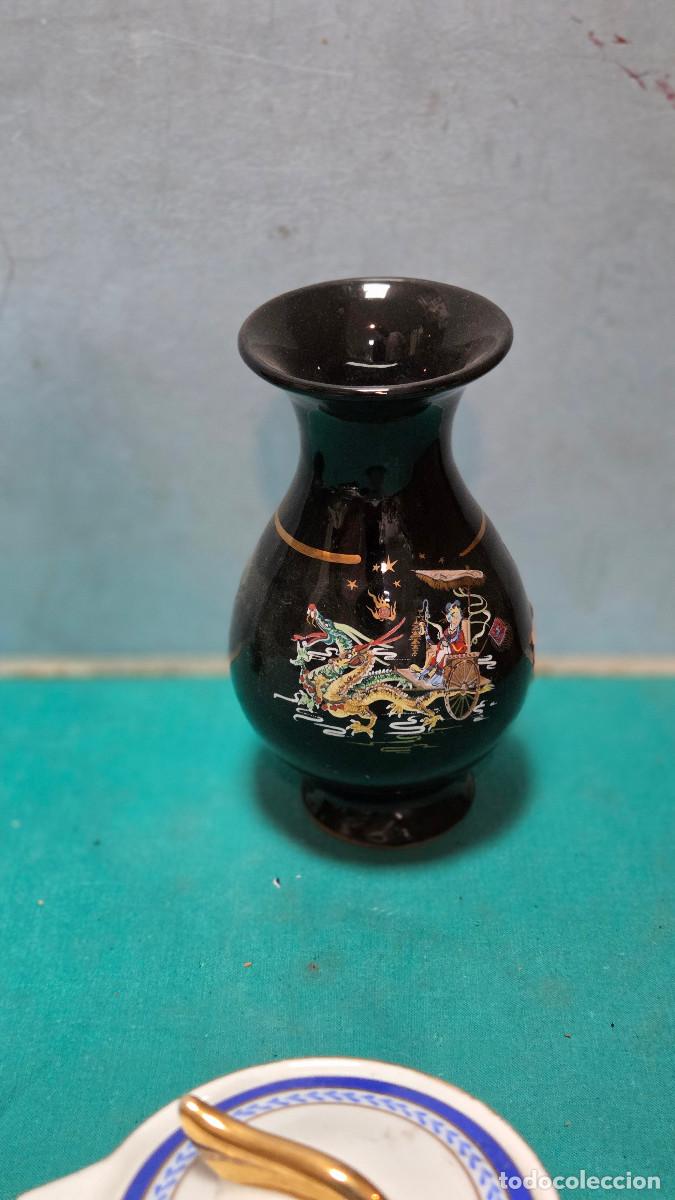 Vintage: jarron de barro negro oriental