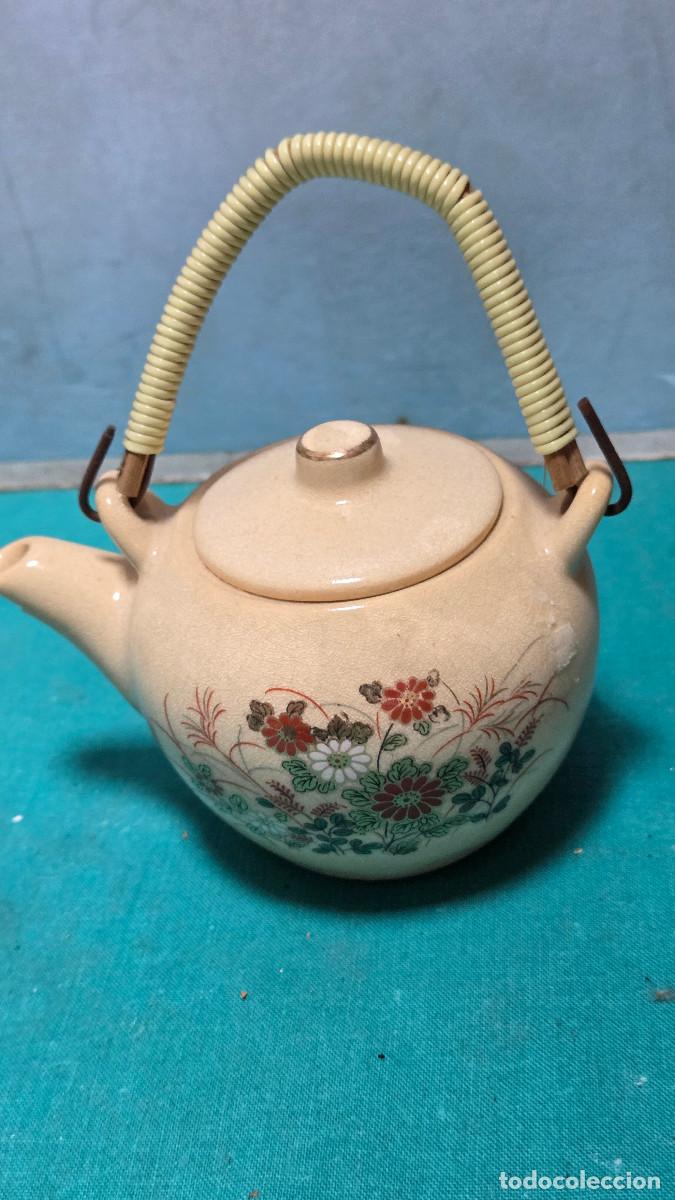 Vintage: cafetera oriental peque&ntilde;a de ceramica - Foto 2