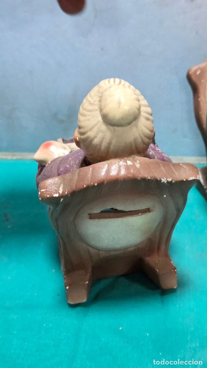 Vintage: 2 huchas de ceramica ancianos - Foto 5