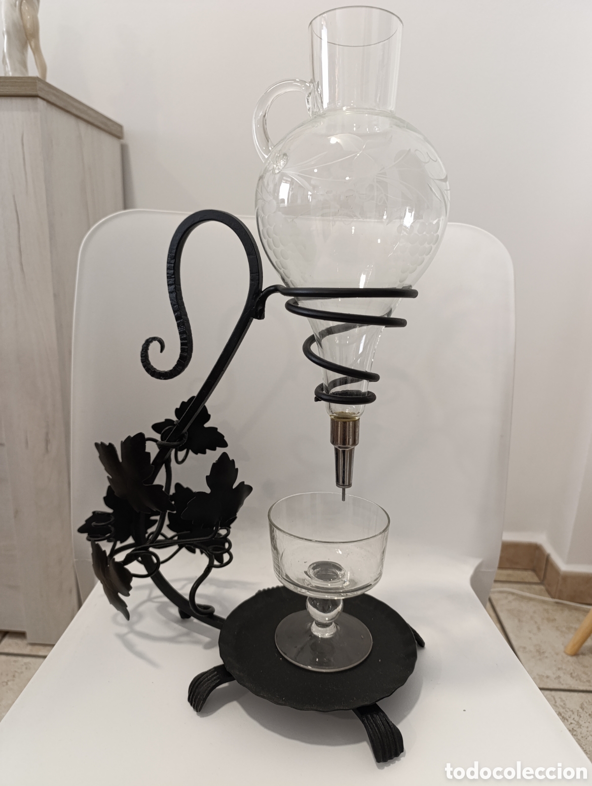Vintage: Antiguo decantador de vino - Foto 4