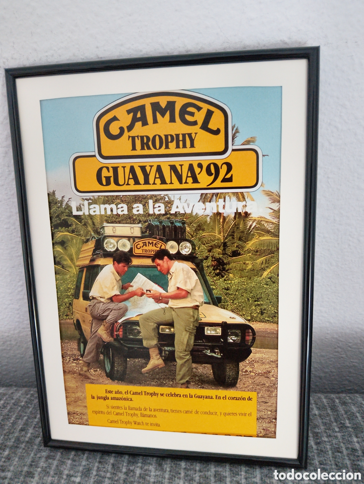 Vintage: Camel Trophy Guayana 92 anuncio original vintage enmarcado