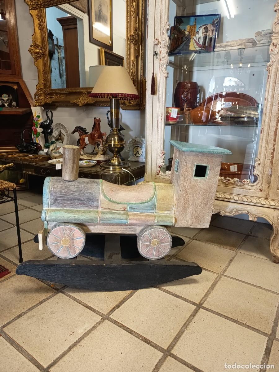 Vintage: Locomotora balanc&iacute;n decorativa - Foto 2