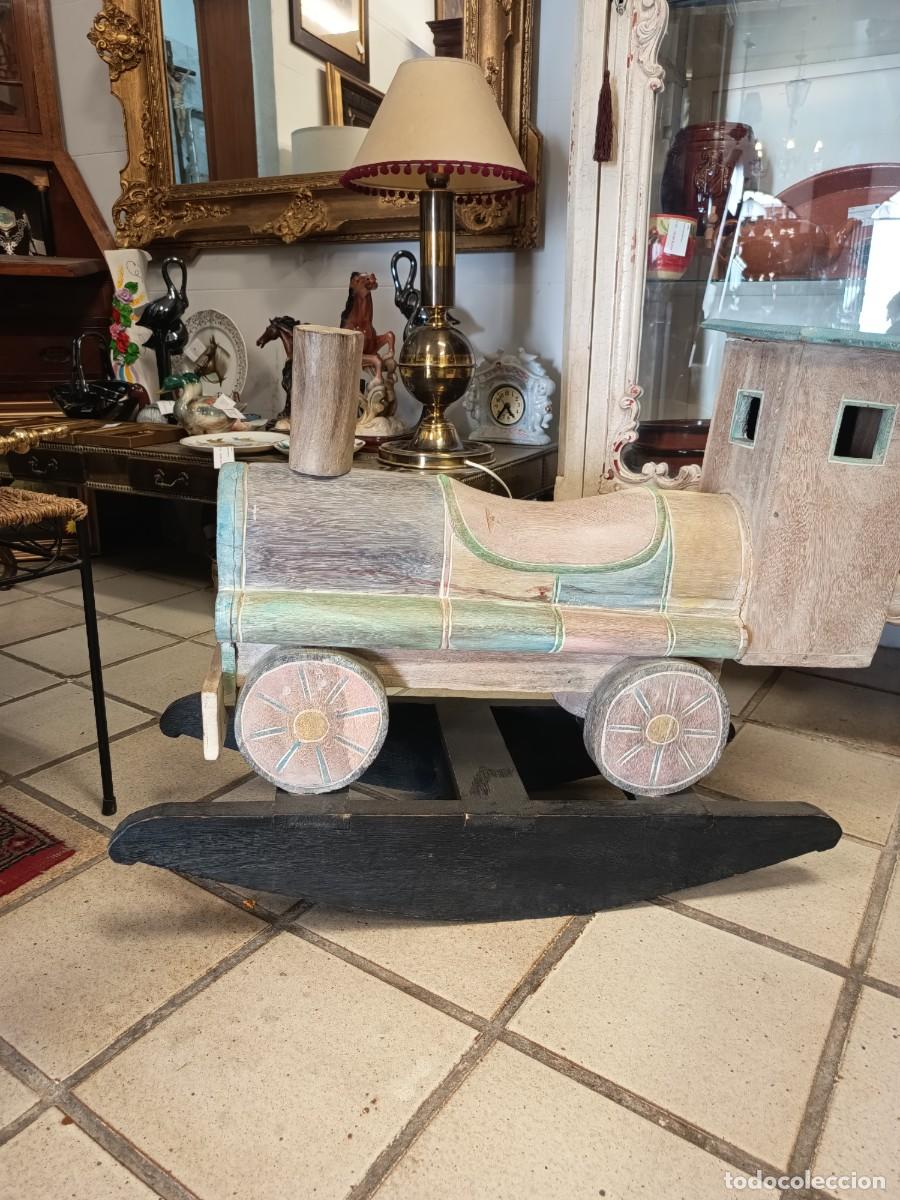 Vintage: Locomotora balanc&iacute;n decorativa - Foto 3