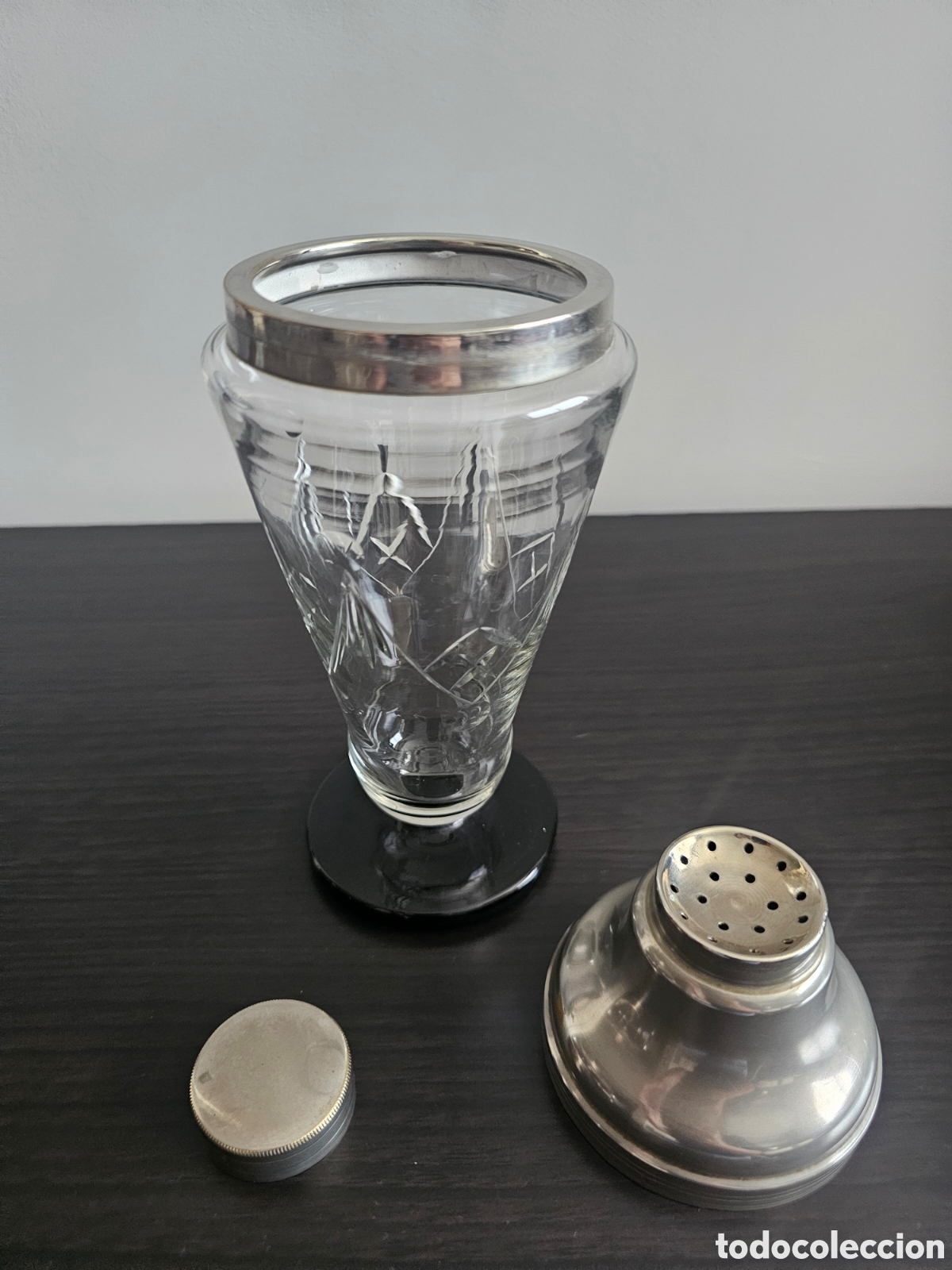 Vintage: Coctelera cristal vintage
