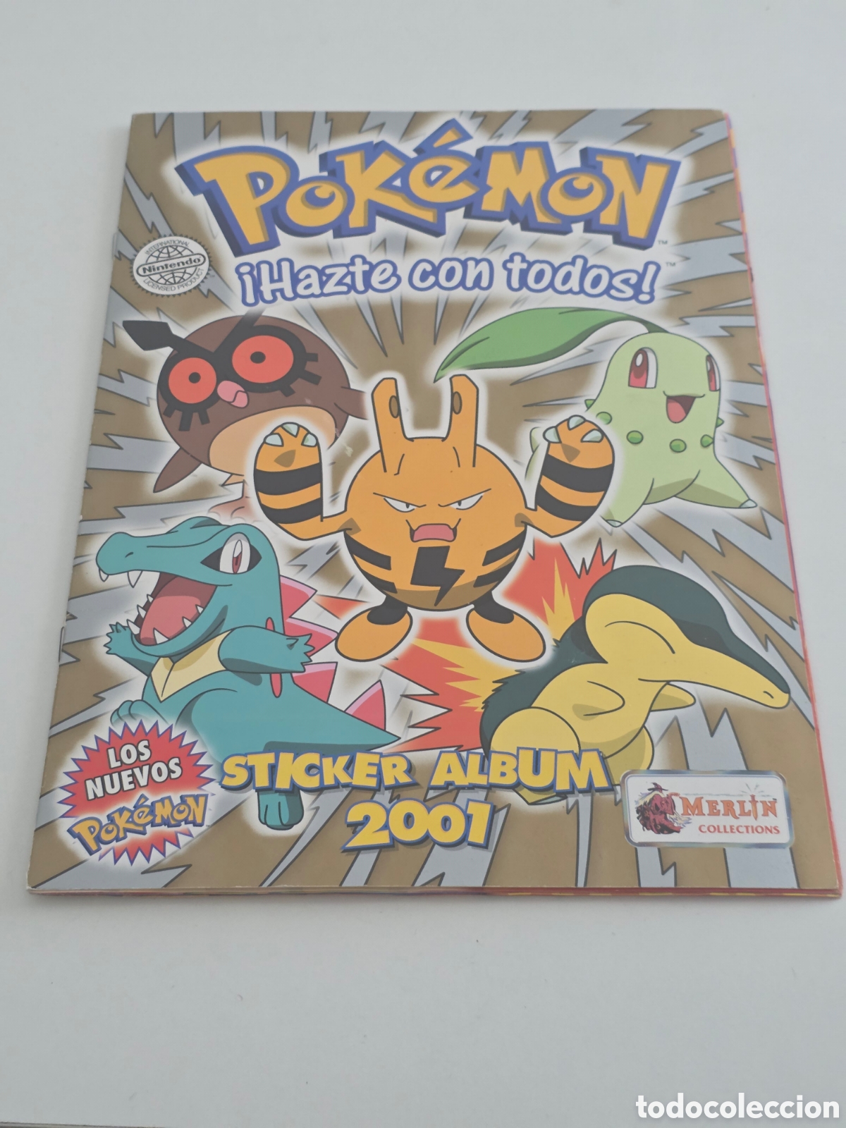 Vintage: &Aacute;lbum Pok&eacute;mon Merlin 2001 casi completo falta solo 1 cromo