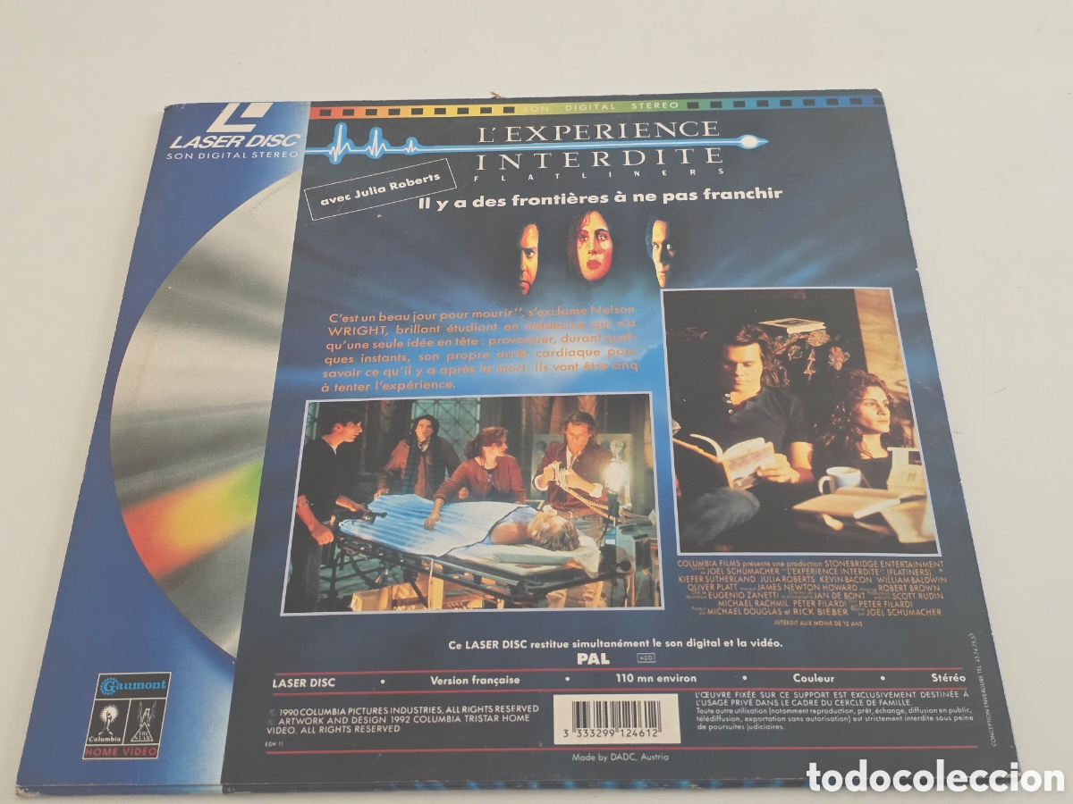Vintage: laserdisc flatliners lexperience interdite julia roberts pal - Foto 4