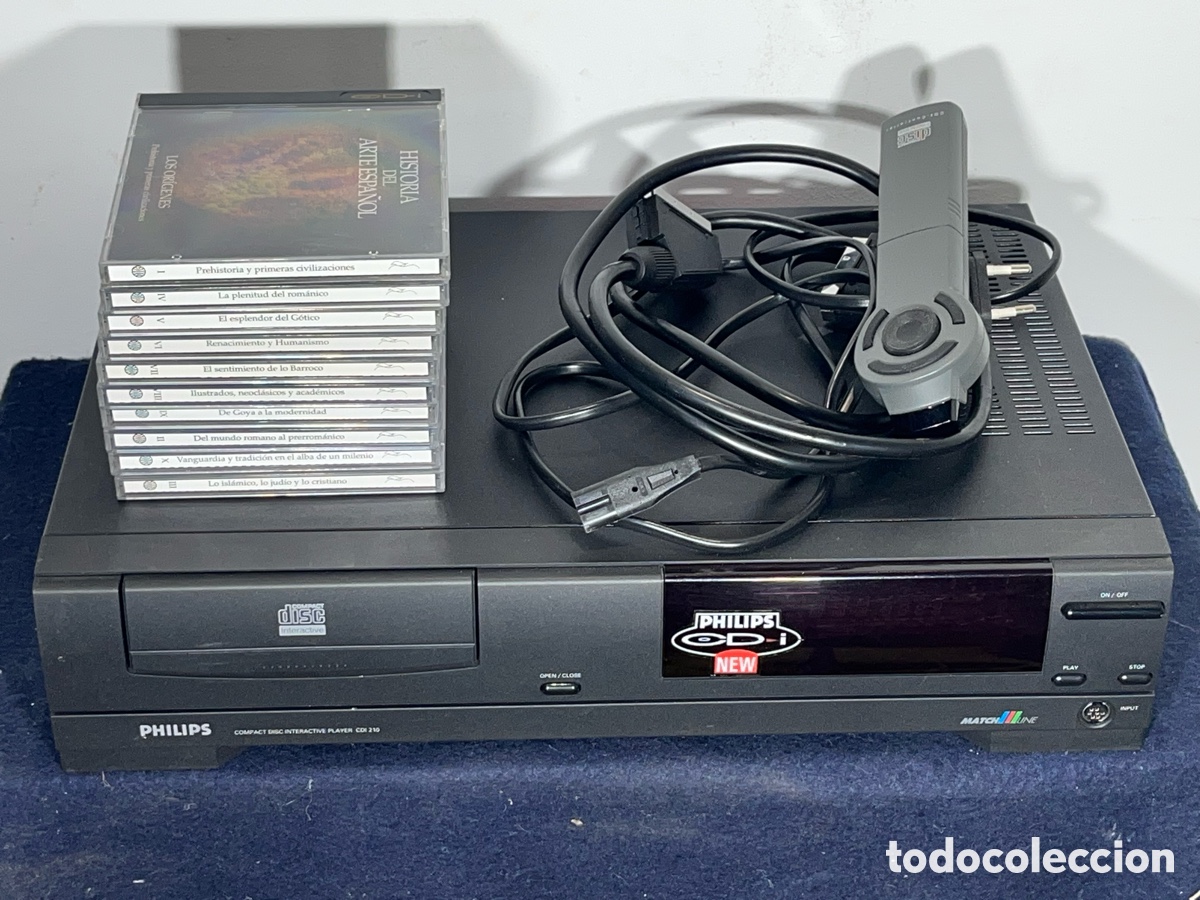 Vintage: Reproductor Philips CD-i 210 + Colecci&oacute;n &rdquo;Historia del Arte Espa&ntilde;ol&rdquo;