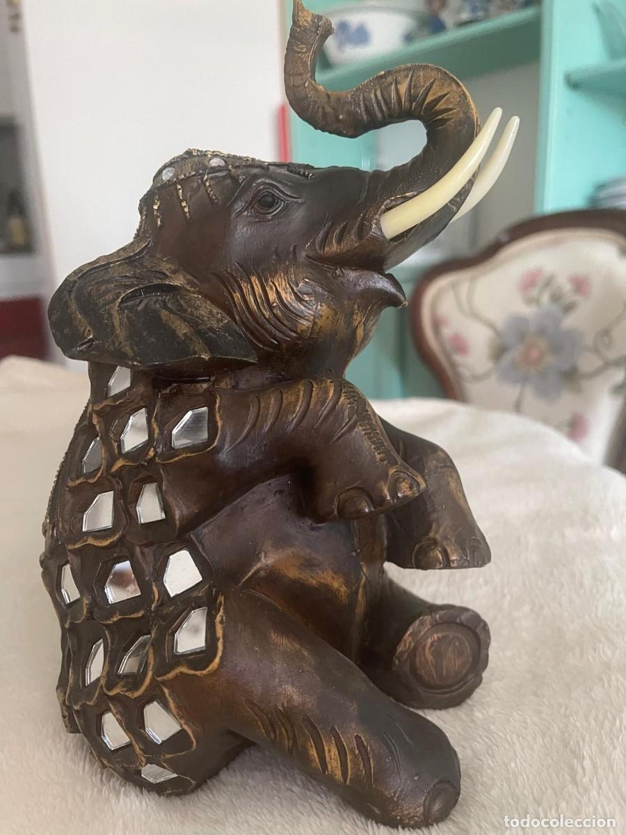 Vintage: &iexcl;Pieza &uacute;nica para coleccionistas! Elefante decorativo vintage de lujo con espejos y gemas