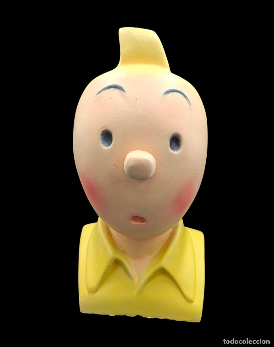 Vintage: FIGURA VINTAGE EN ESTUCO DE TINTIN - BUEN TAMA&Ntilde;O