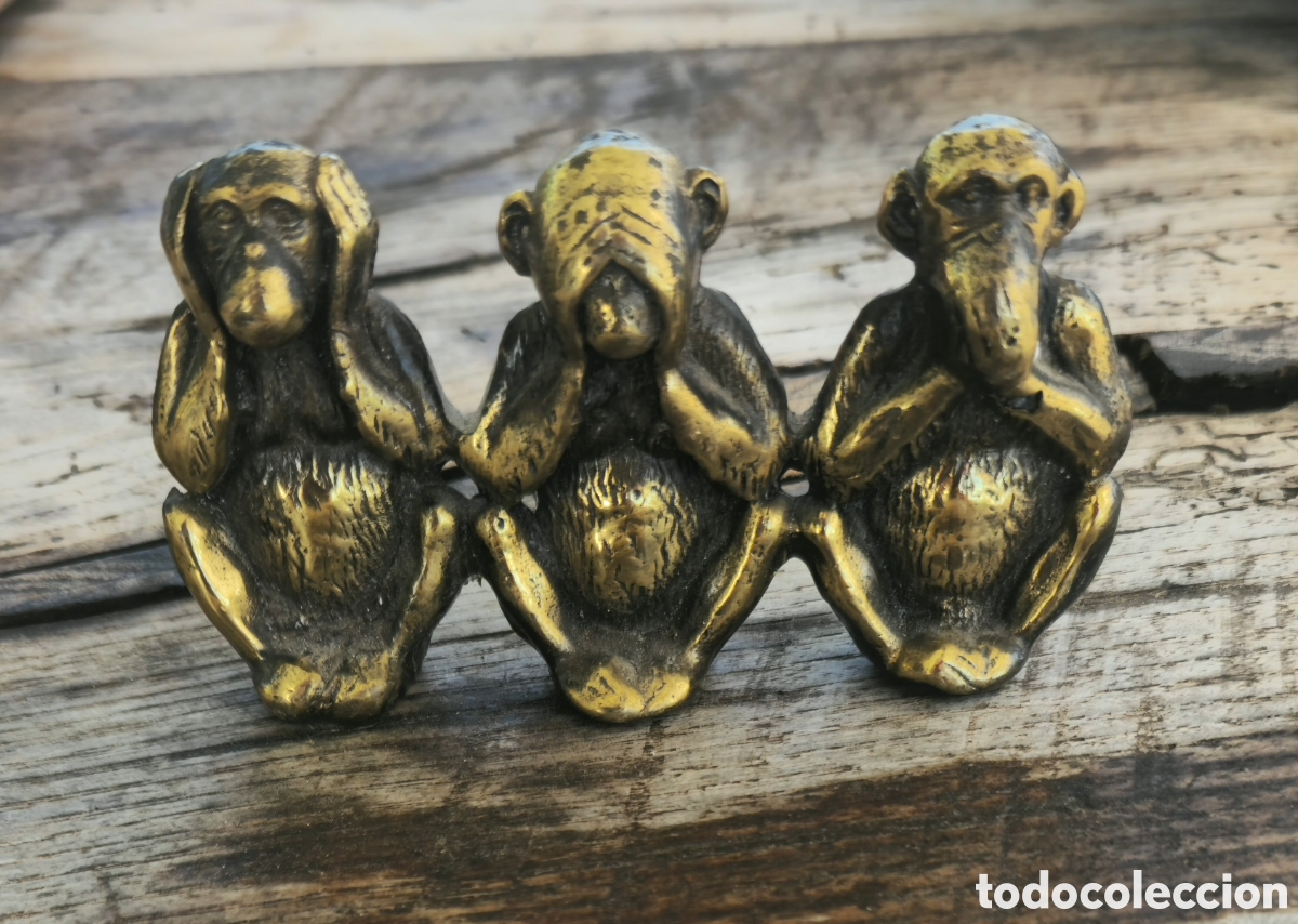 Vintage: Tres Mono Sabios bronce