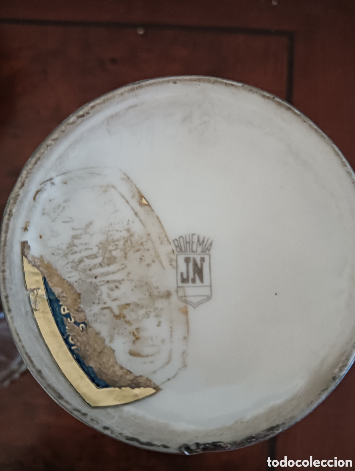 Vintage: Jarr&oacute;n de porcelana con cuello de plata de ley - Foto 3