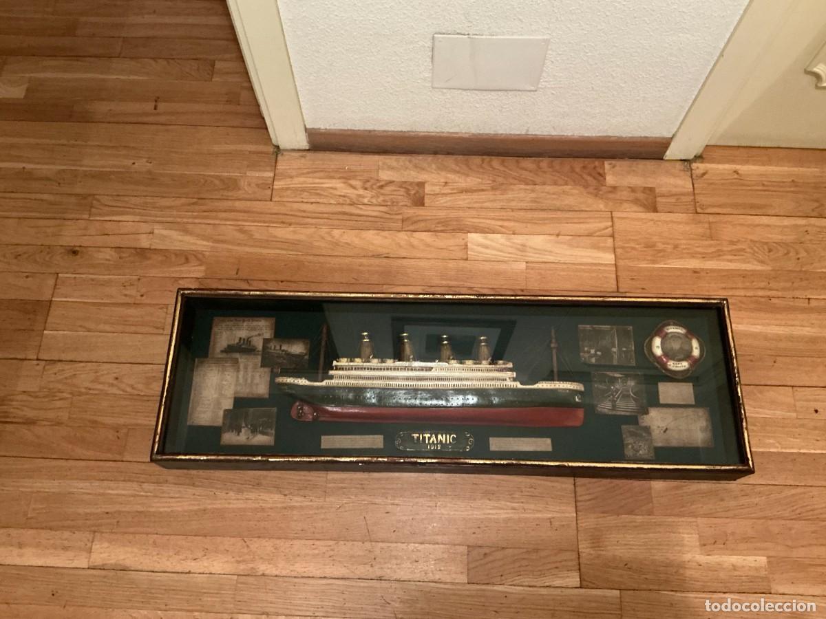 Vintage: Vitrina-cuadro del Titanic