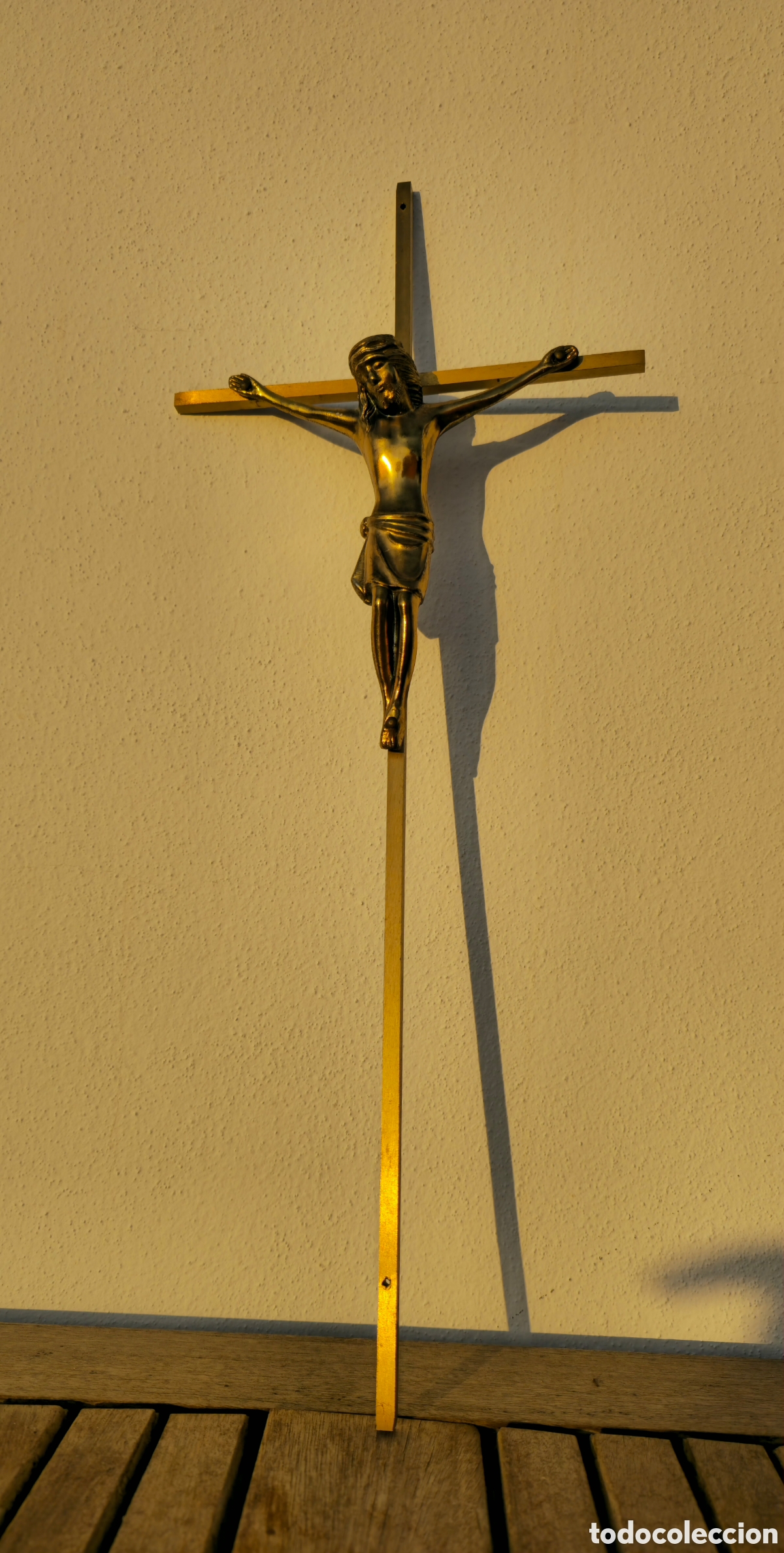 Vintage: Crucifijo Mid Century bronce - Foto 3