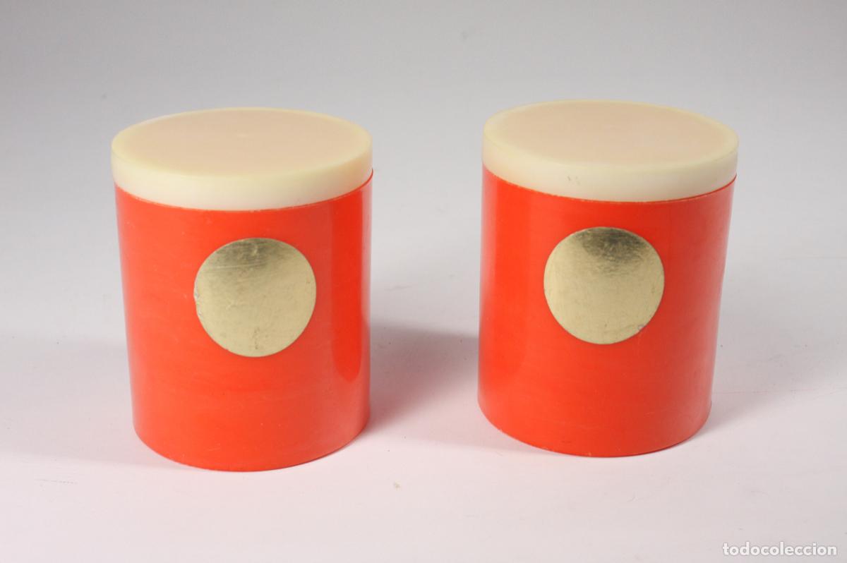 Vintage: bote vintage naranja plastico cocina retro a&ntilde;os 70 Francia