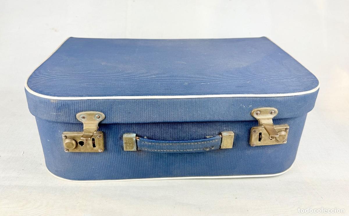 Vintage: Maleta plastico azul a&ntilde;os 70