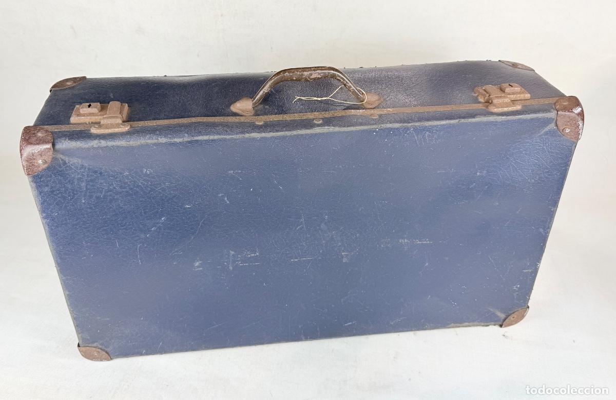 Vintage: Maleta en cart&oacute;n azul - Foto 5