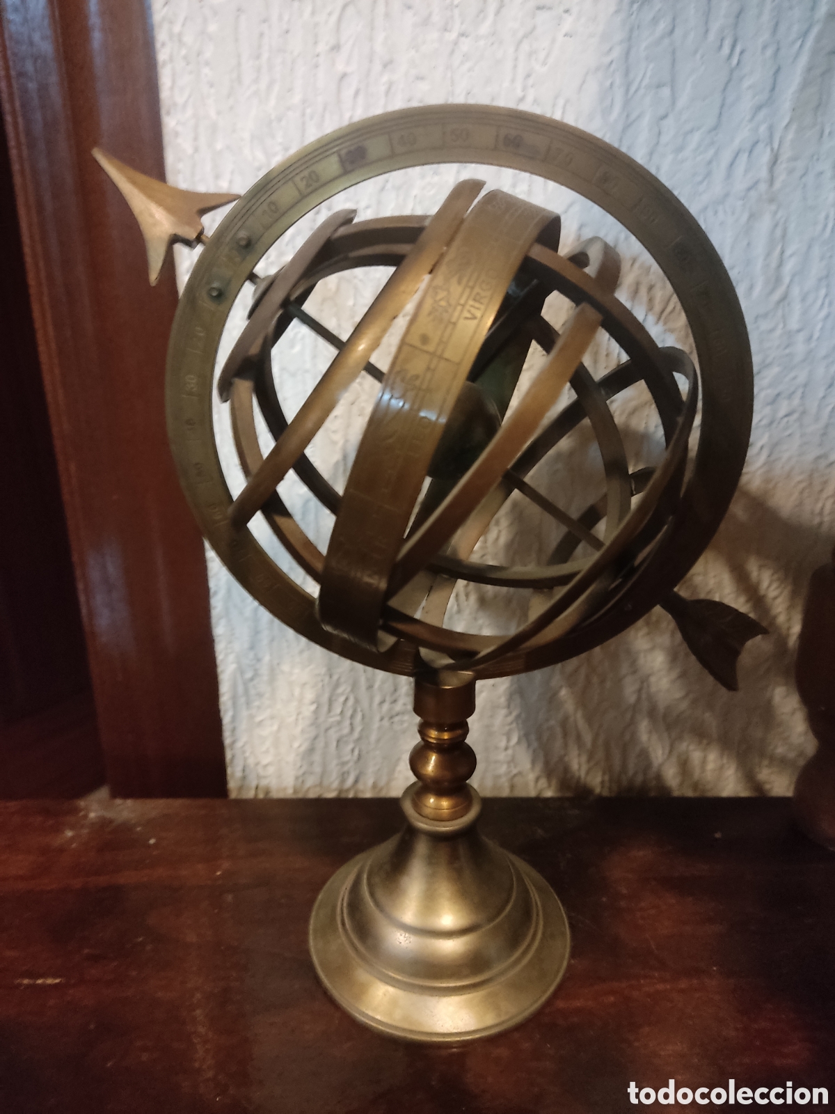 Vintage: Esfera armilar zodiaco 29 cm