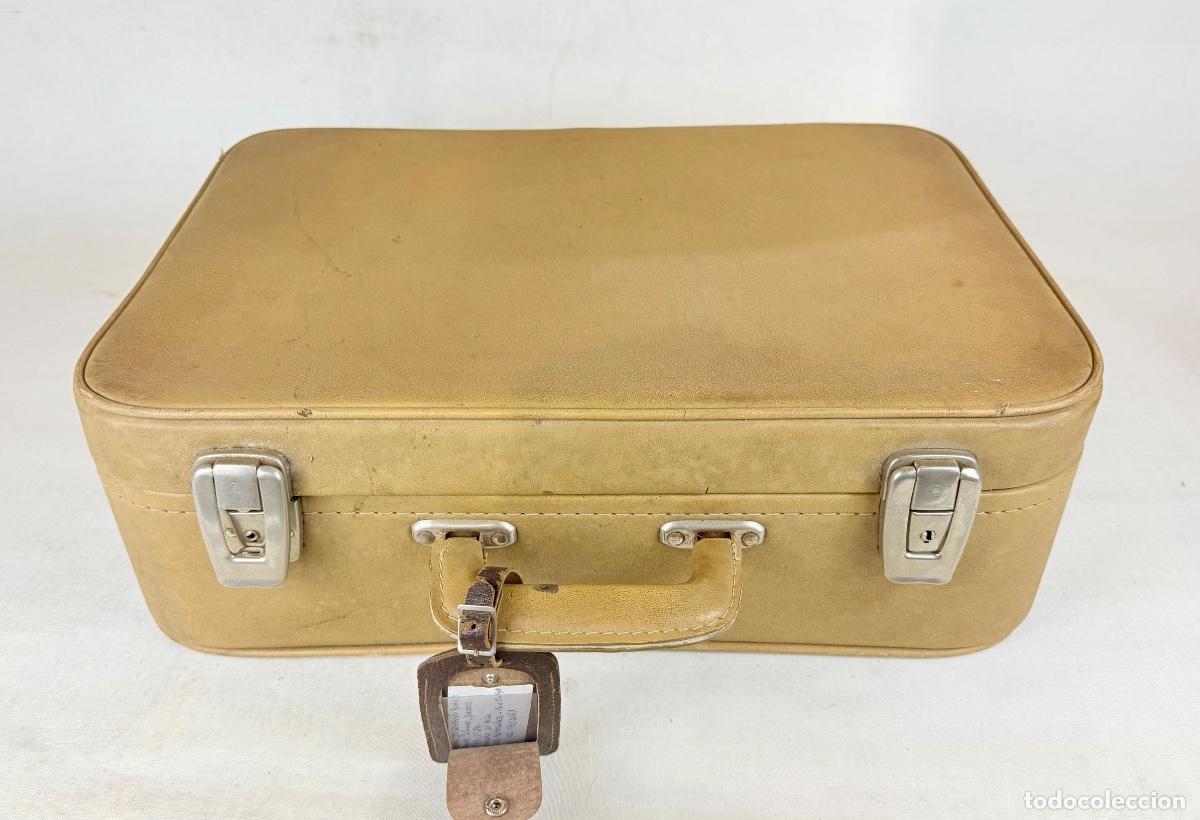 Vintage: Maleta polipiel beige a&ntilde;os 70