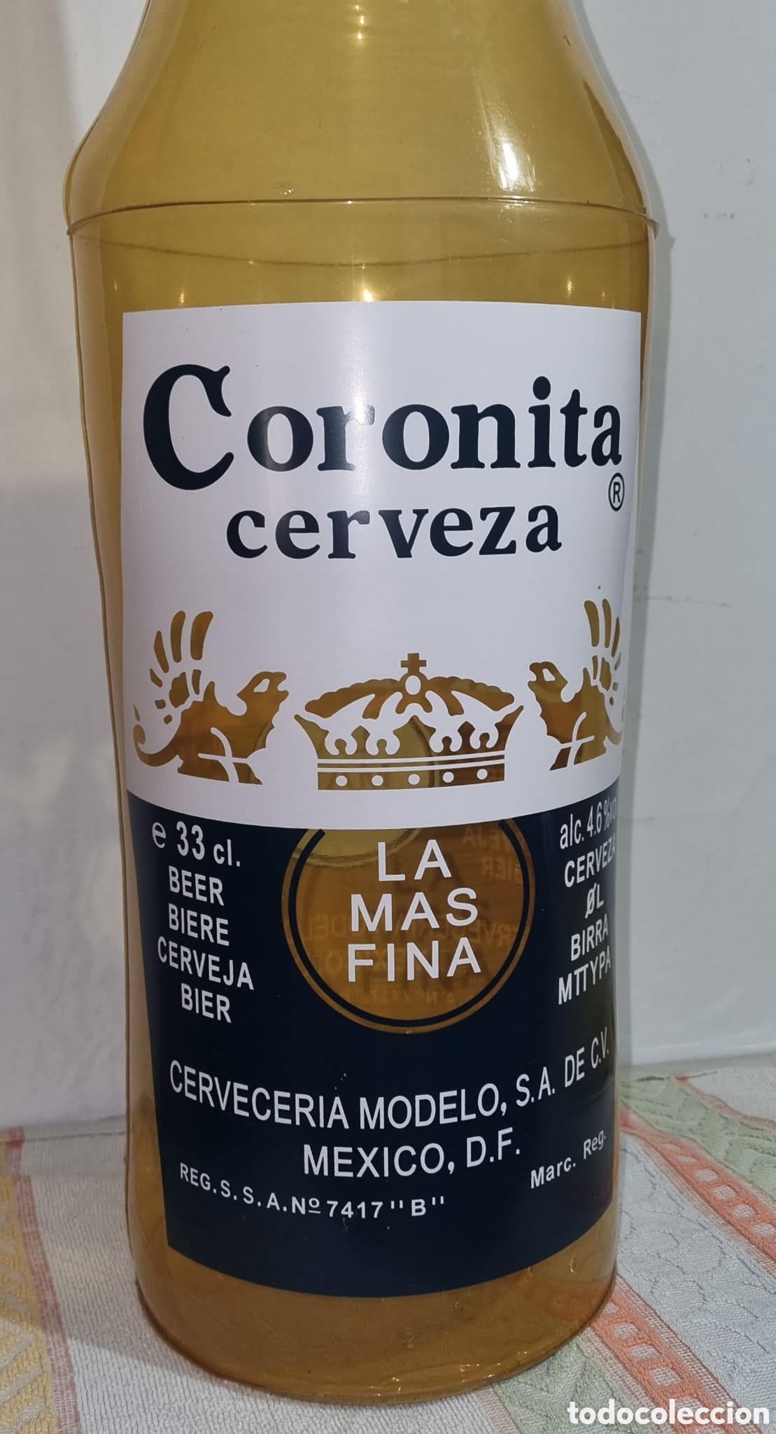 Vintage: BOTELLA PUBLICITARIA DE PL&Aacute;STICO CERVEZA CORONITA