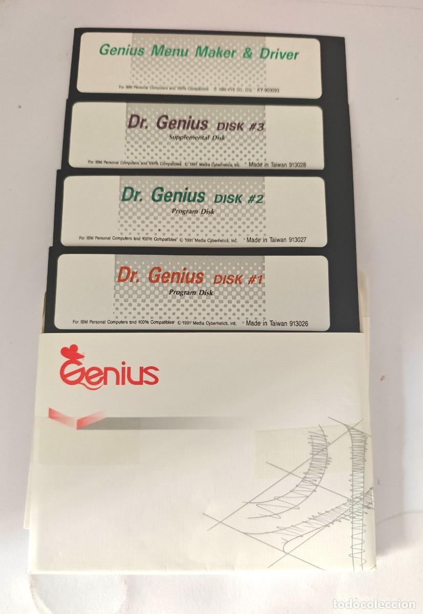 Vintage: Dr. Genius Completo 4 Disquetes 5&frac14;&rdquo; + Menu Maker & Driver KYE 1991 IBM PC MS-DOS