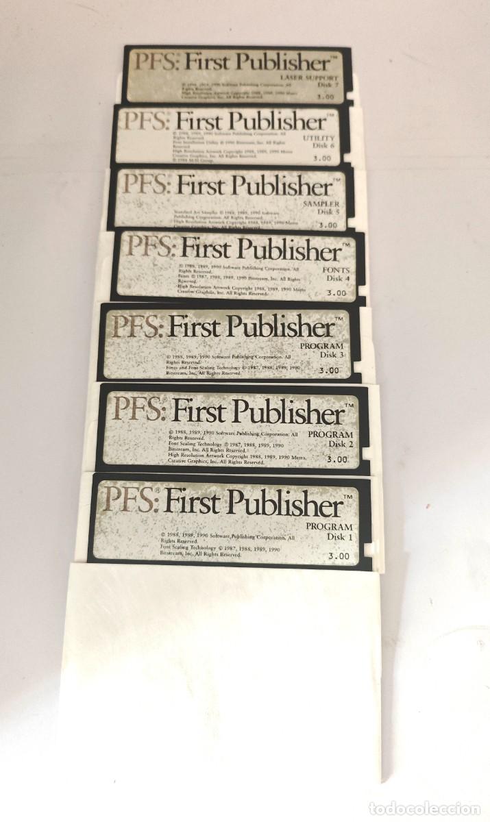Vintage: PFS First Publisher 3.0 Completo 7 Disquetes 5&frac14;&rdquo; Desktop Publishing MS-DOS 1990