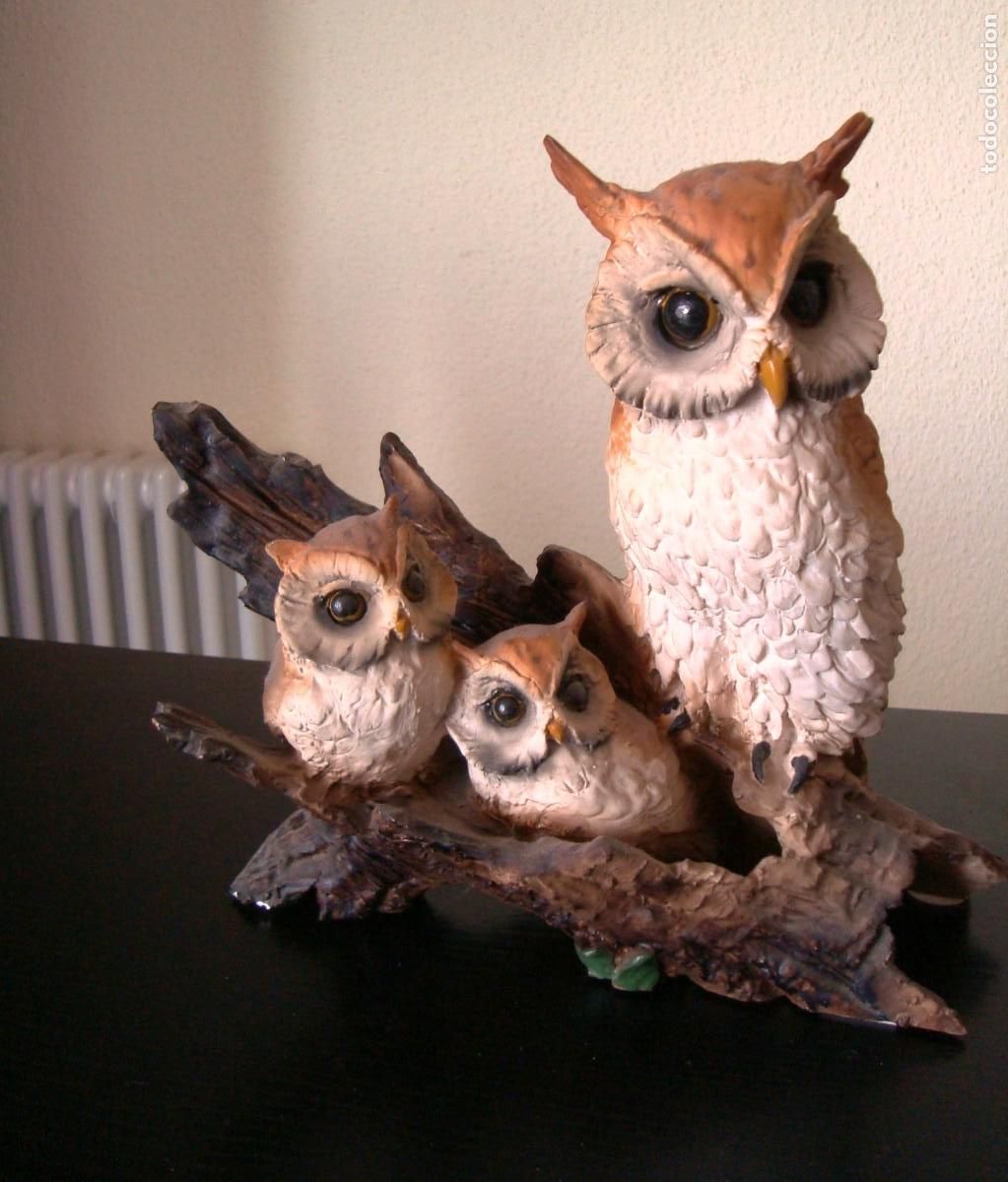 Vintage: FIGURA GRANDE DE BUHOS PARA DECORACI&Oacute;N.