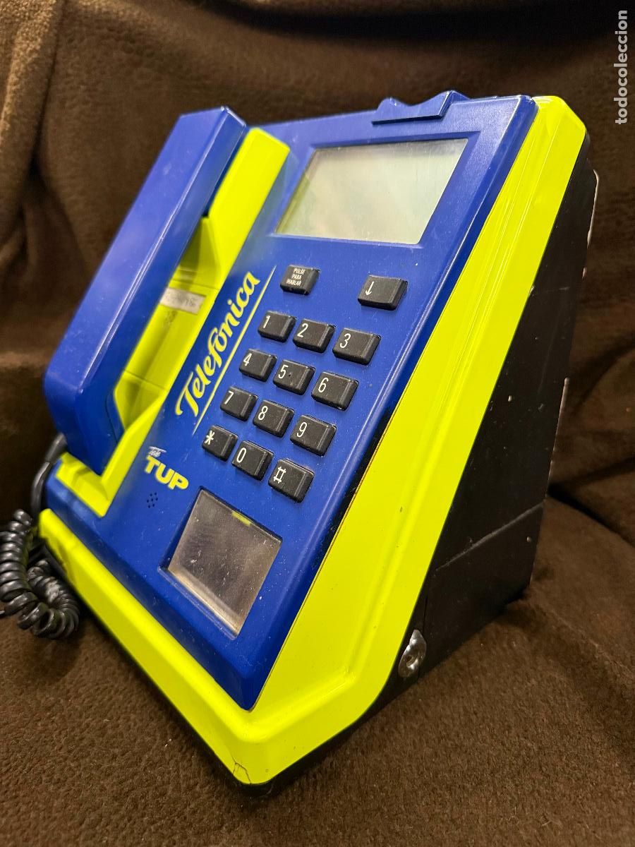 Vintage: Curioso telefono de monedas de bar, a&ntilde;os 70-80. Telefonica. Modelo Teletup .