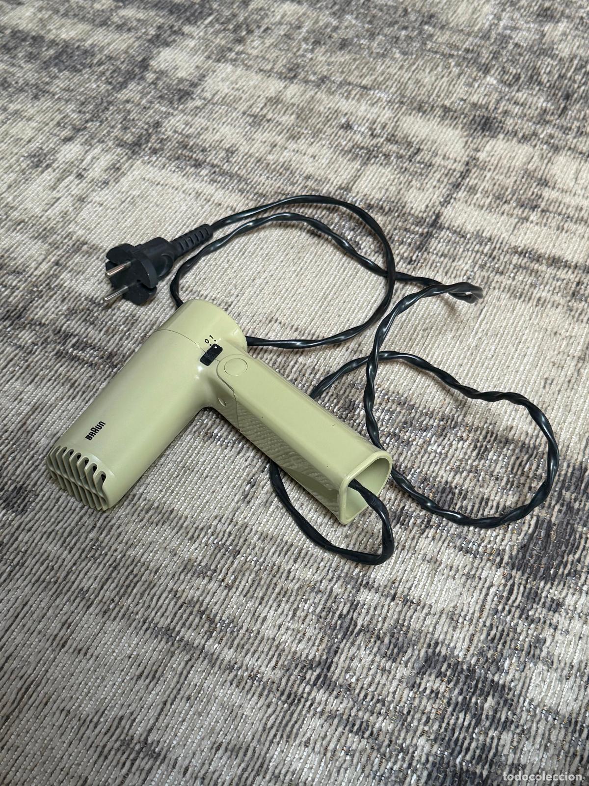 Vintage: SECADOR PELO PLEGABLE VIAJE BRAUN PG 700 TYPE 4579 VERDE OLIVA 700W