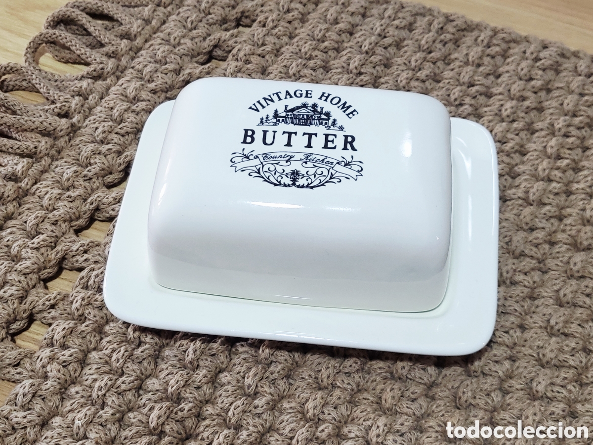 Vintage: Mantequillera de cer&aacute;mica Premier Housewares