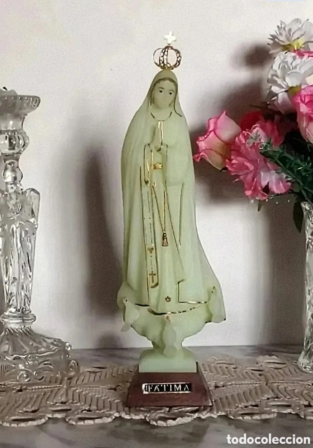 Vintage: Virgen de F&aacute;tima Fluorescente A&ntilde;os &lsquo;80 - Foto 5