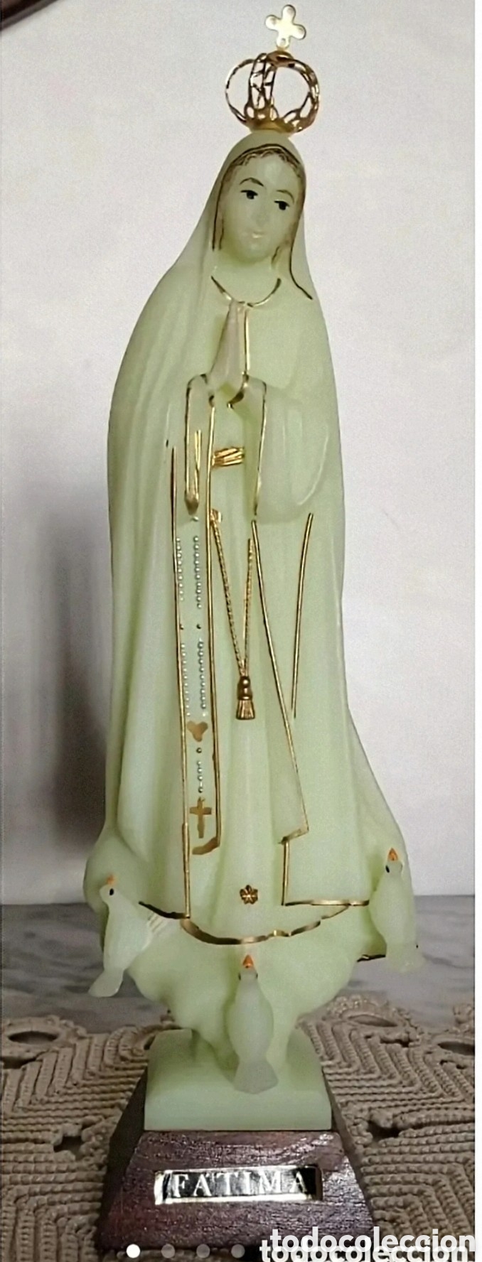 Vintage: Virgen de F&aacute;tima Fluorescente A&ntilde;os &lsquo;80