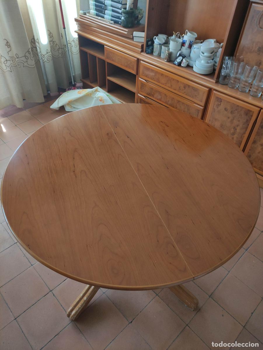 Vintage: Mesa redonda extensible madera - Foto 1