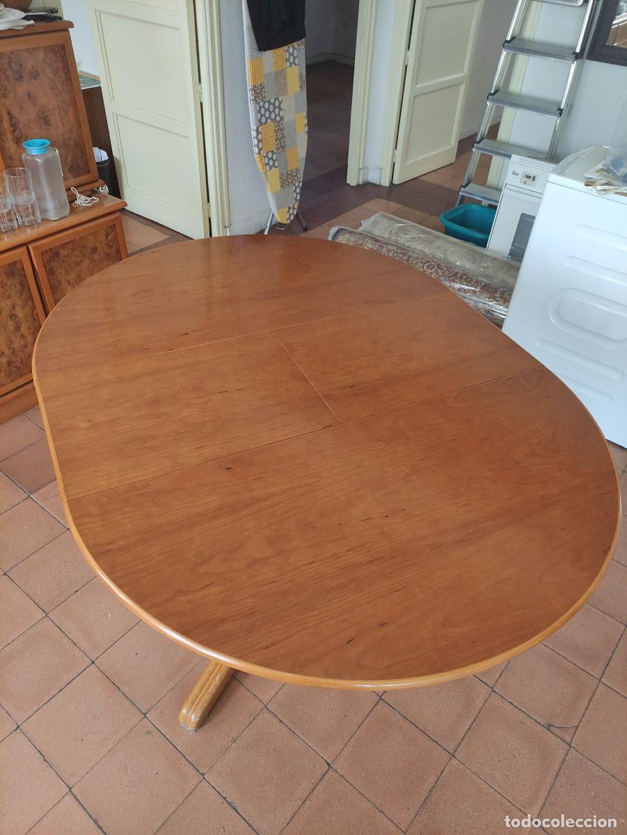 Vintage: Mesa redonda extensible madera - Foto 2