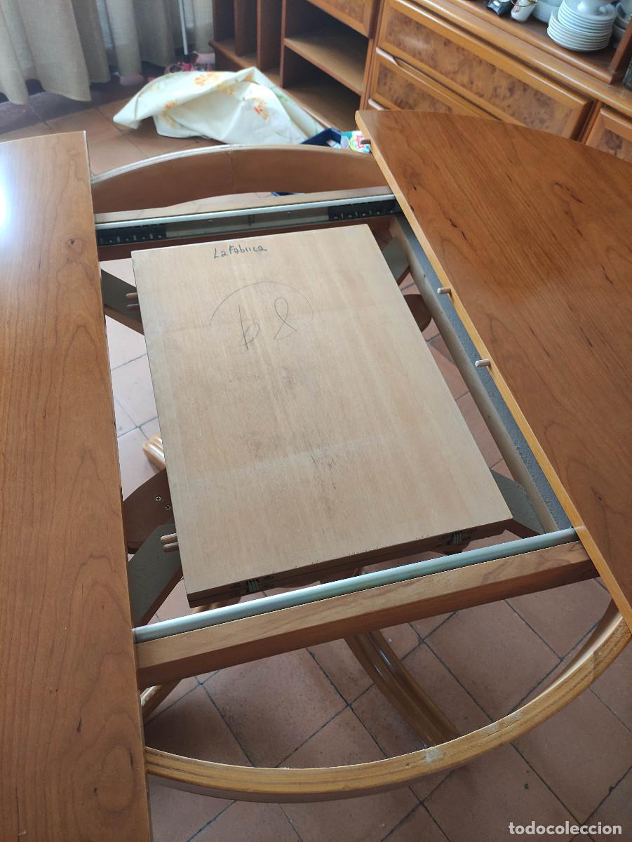 Vintage: Mesa redonda extensible madera - Foto 3