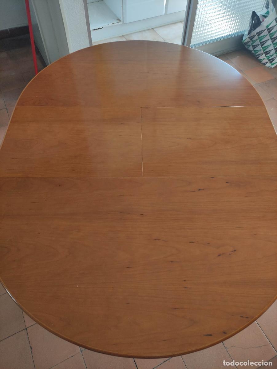 Vintage: Mesa redonda extensible madera - Foto 5