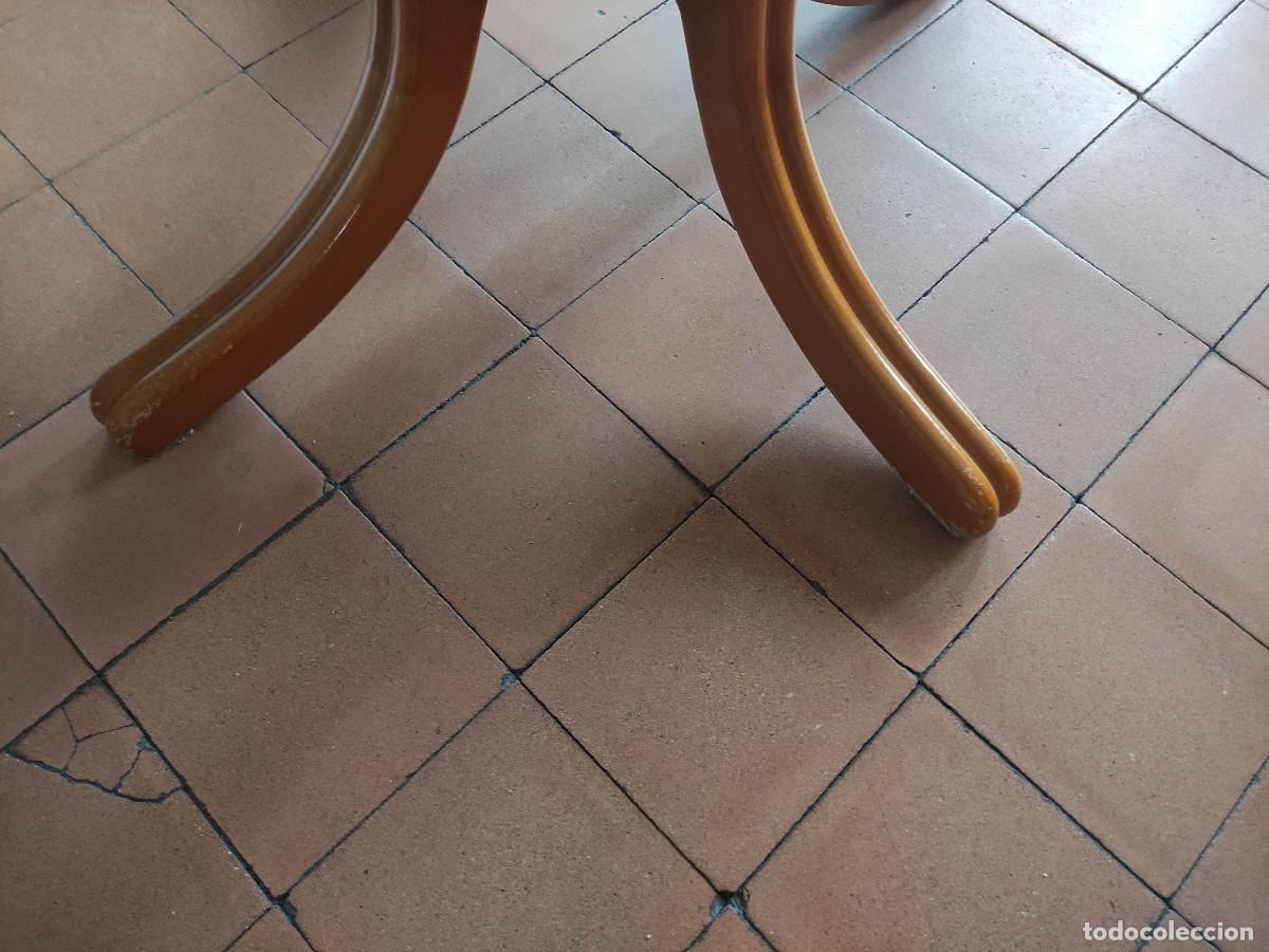 Vintage: Mesa redonda extensible madera - Foto 6