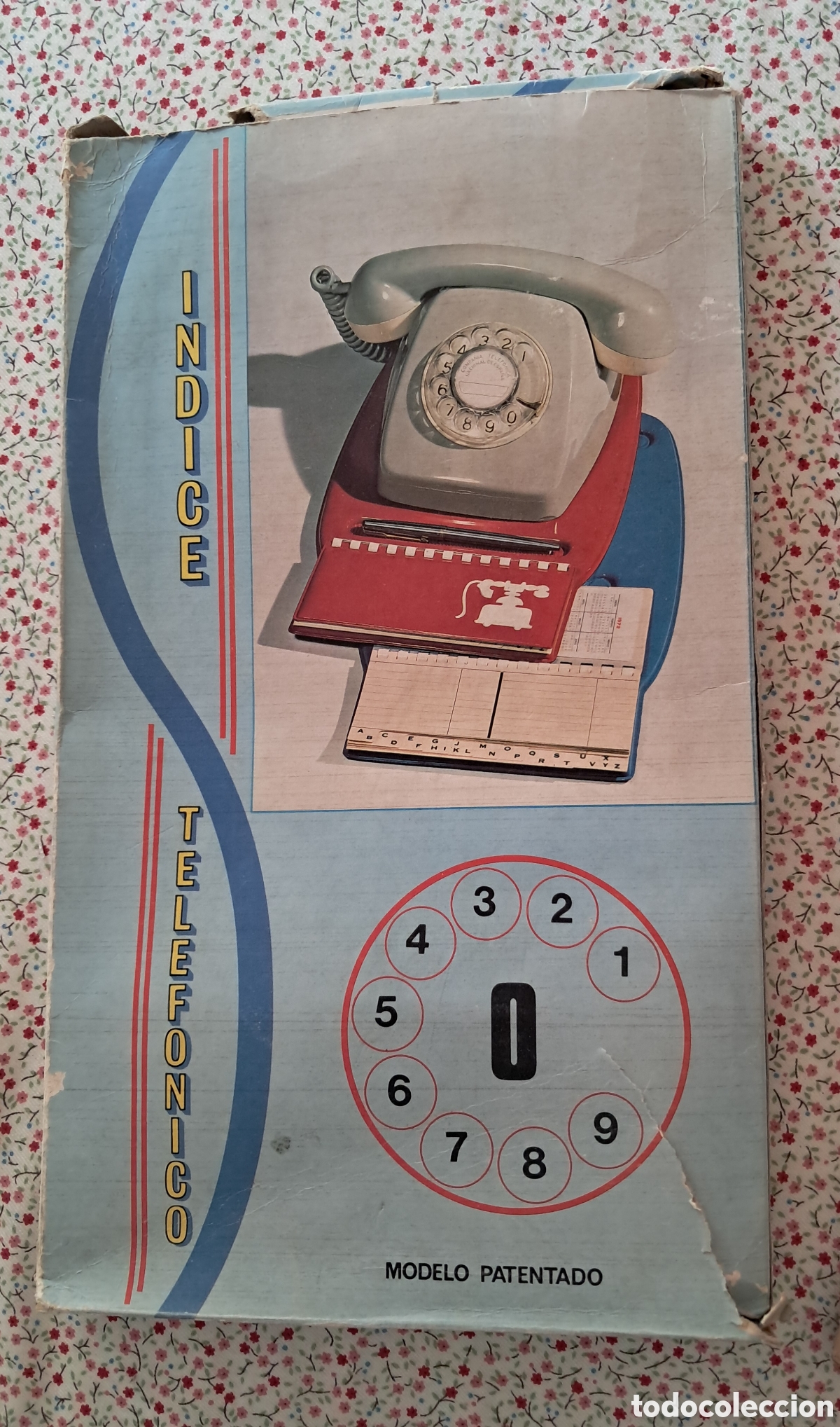 Vintage: Antiguo listin telefonico para poner bajo telefono antiguo. A&ntilde;os 70