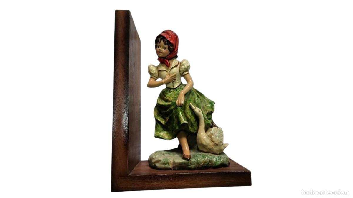 Vintage: FIGURA VINTAGE ARTBONA DE CHICA CON PATO - A&Ntilde;OS 70-80 - RETRO - MUY RARA