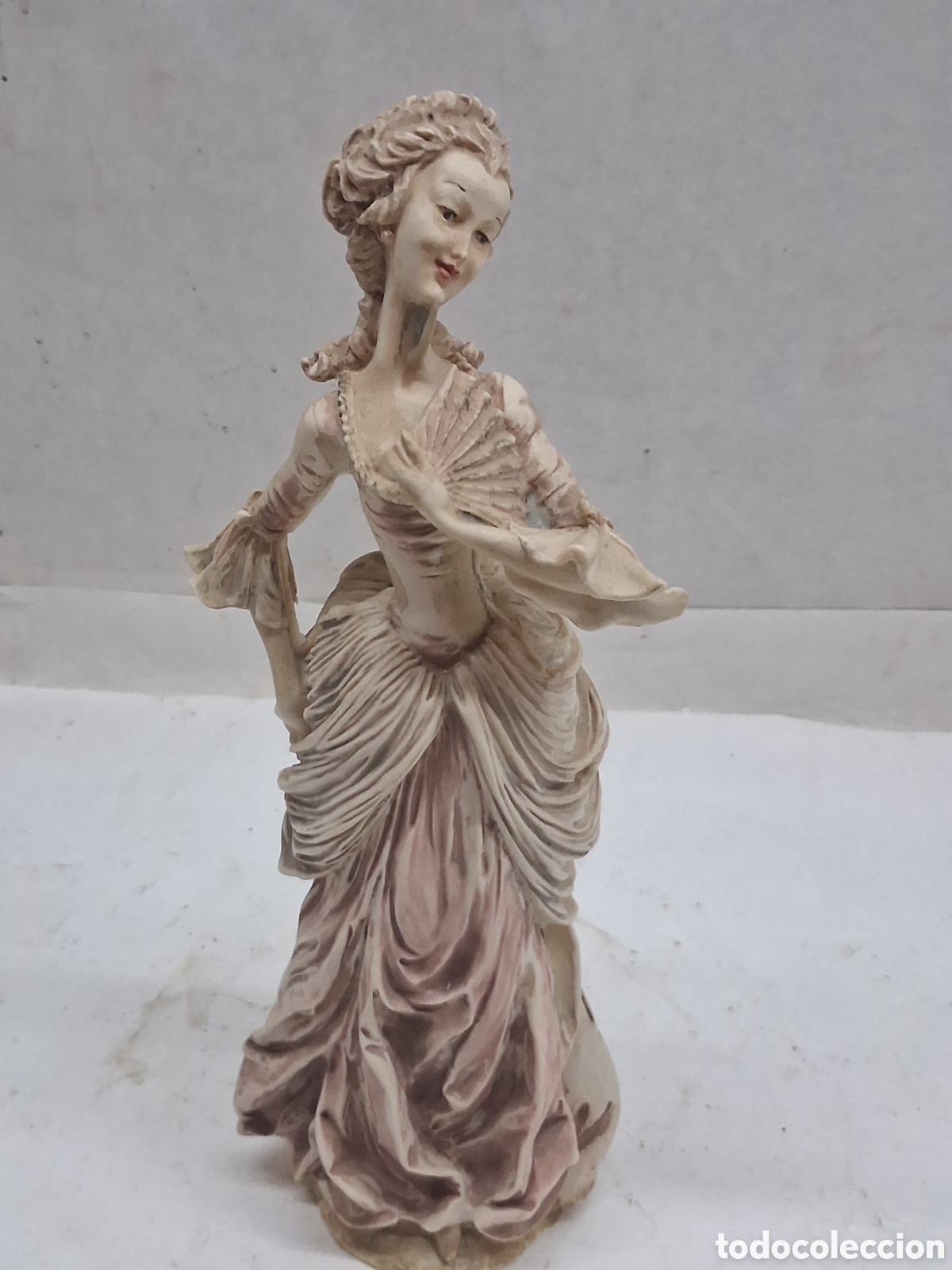 Vintage: Dama abanico de resina