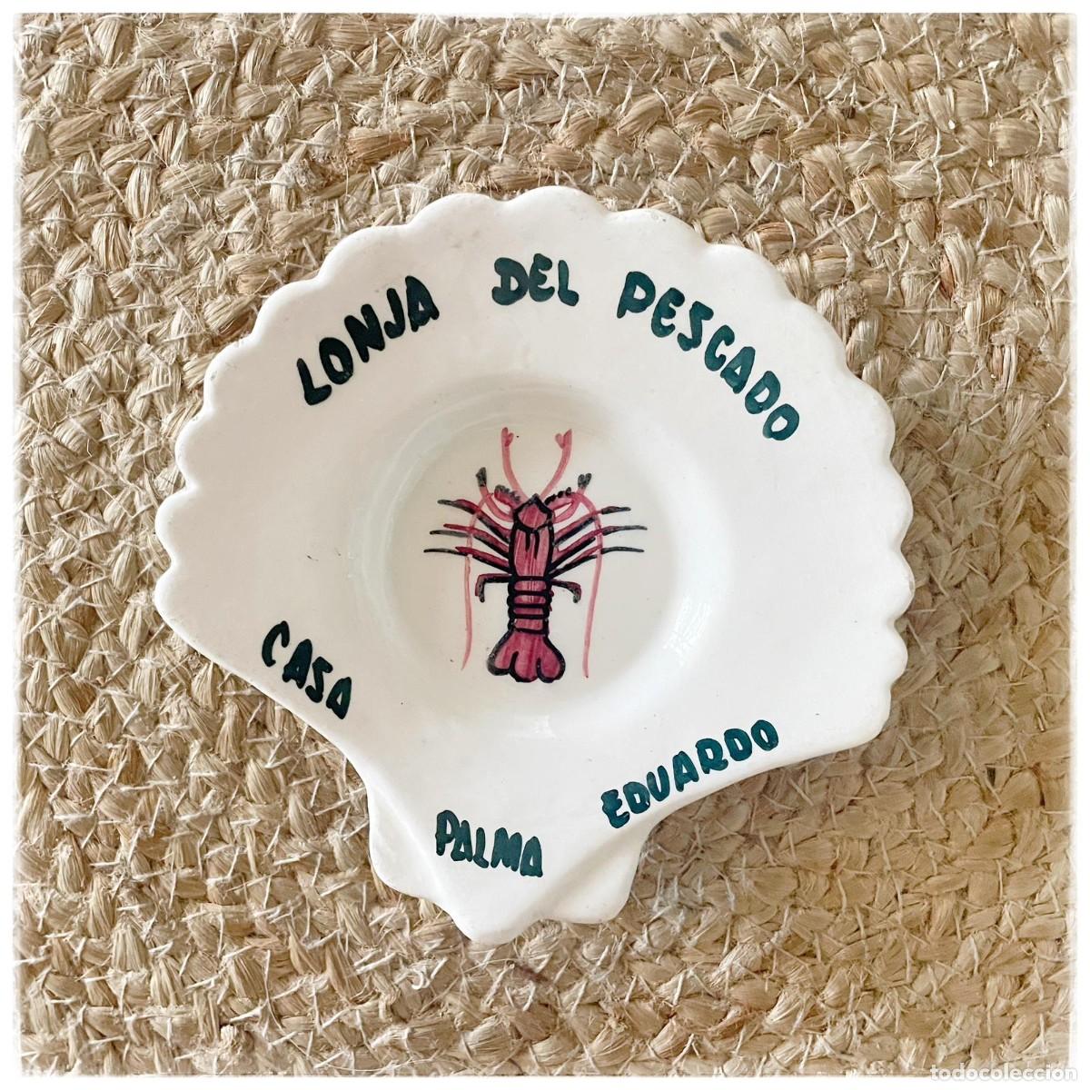 Vintage: Cenicero concha de la lonja del pescado de Palma, Mallorca