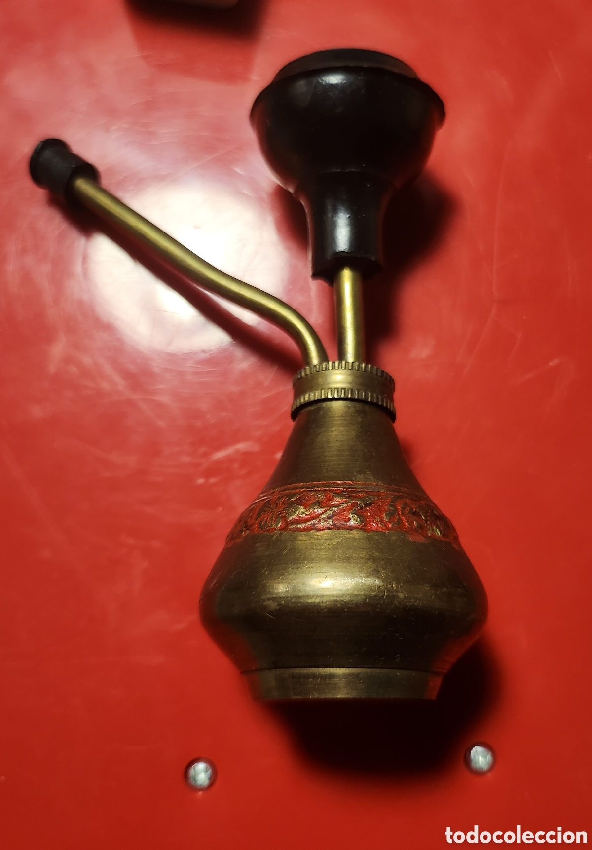 Vintage: Cachimba de laton de la India