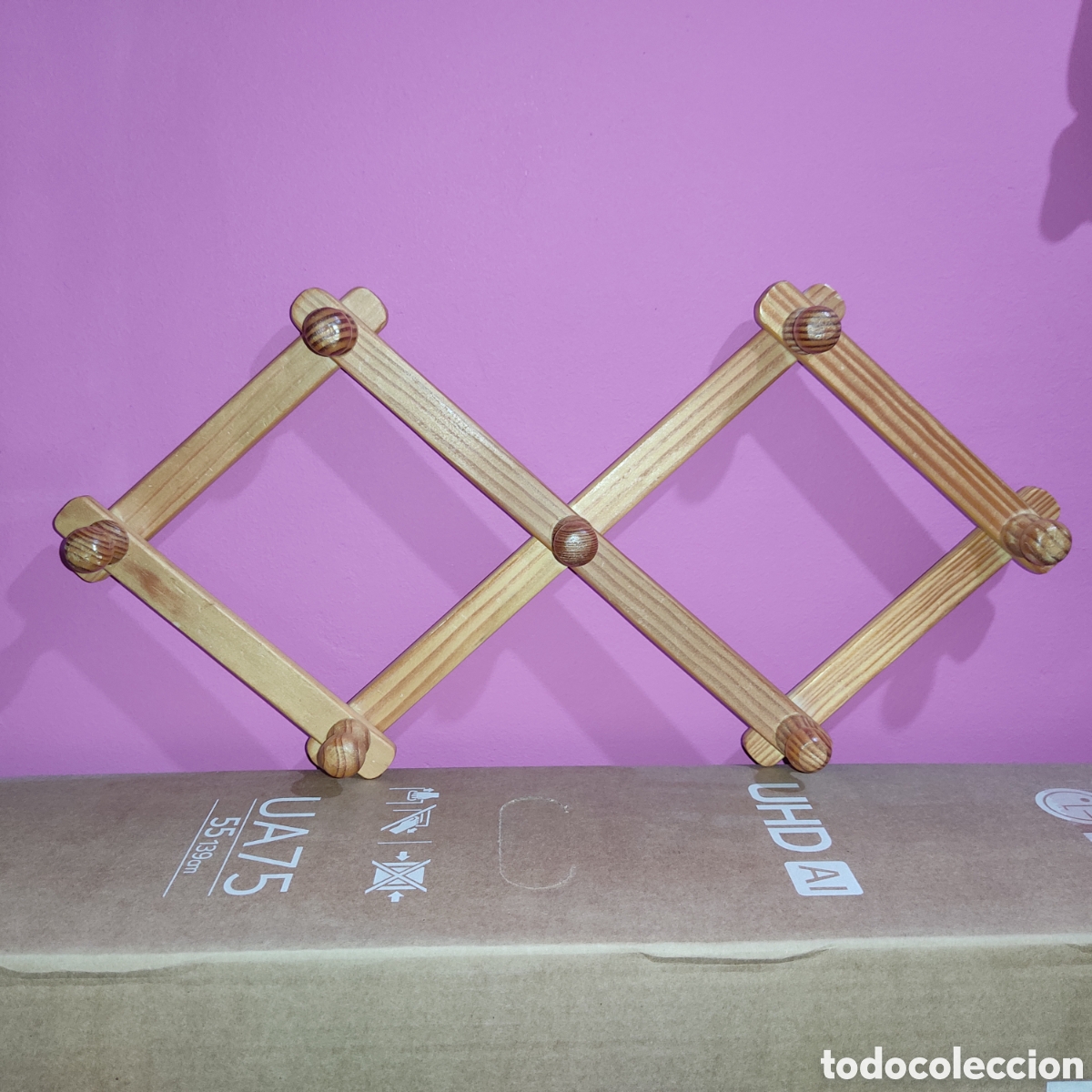 Vintage: Perchero & percha de madera extensible Vintage. - Foto 8