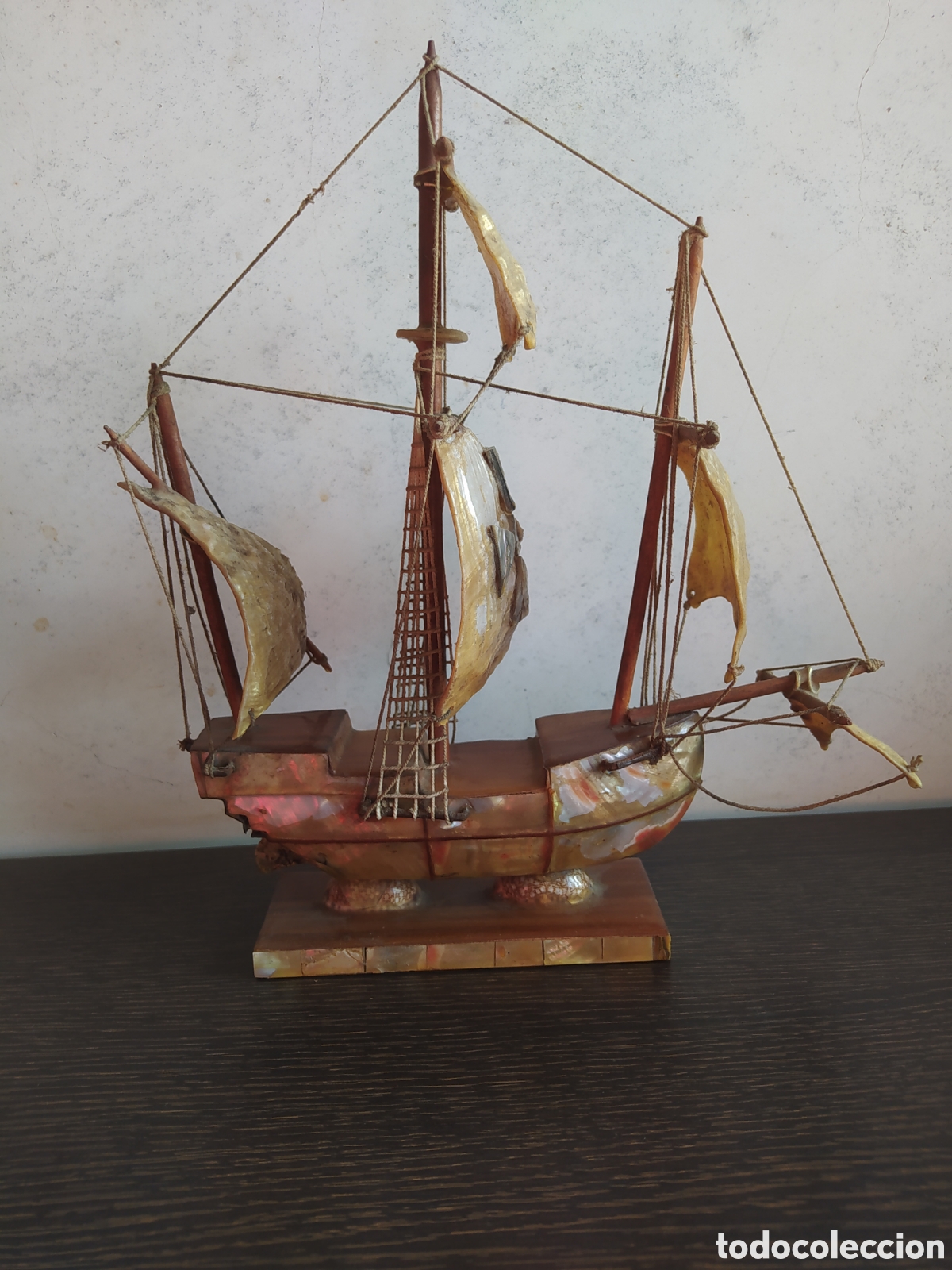 Vintage: Antiguo barco de n&aacute;car y madera - Foto 1