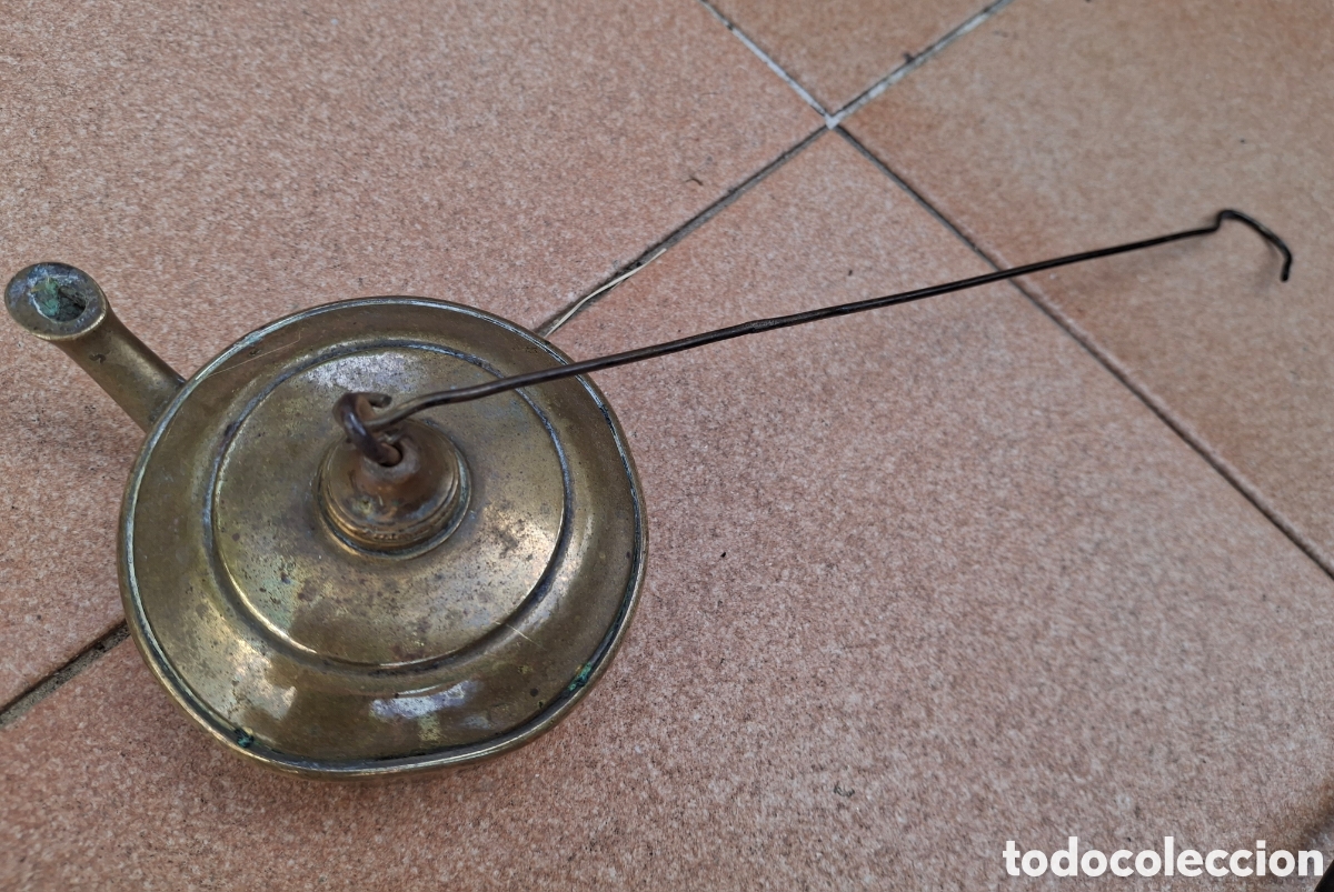 Vintage: Antiguo candil o l&aacute;mpara de aceite