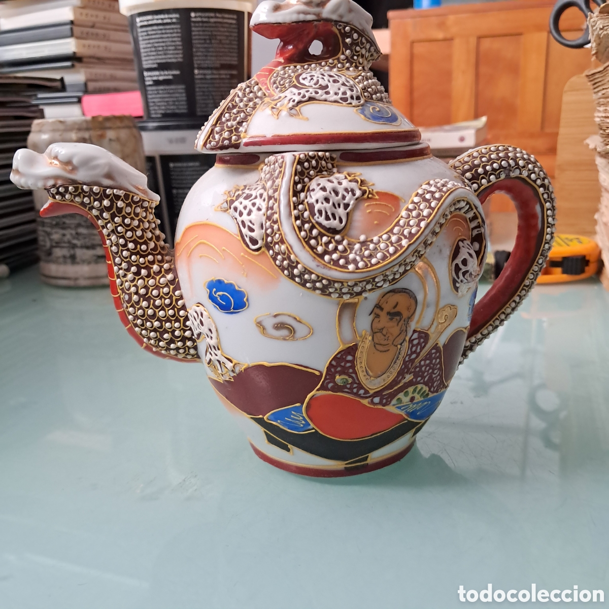 Vintage: Tetera china, 32 cm de altura