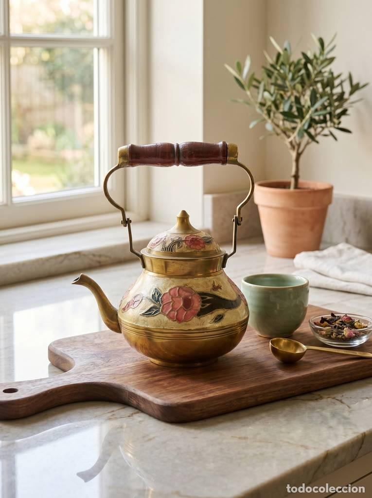 Vintage: ANTIGUA TETERA ESMALTADA
