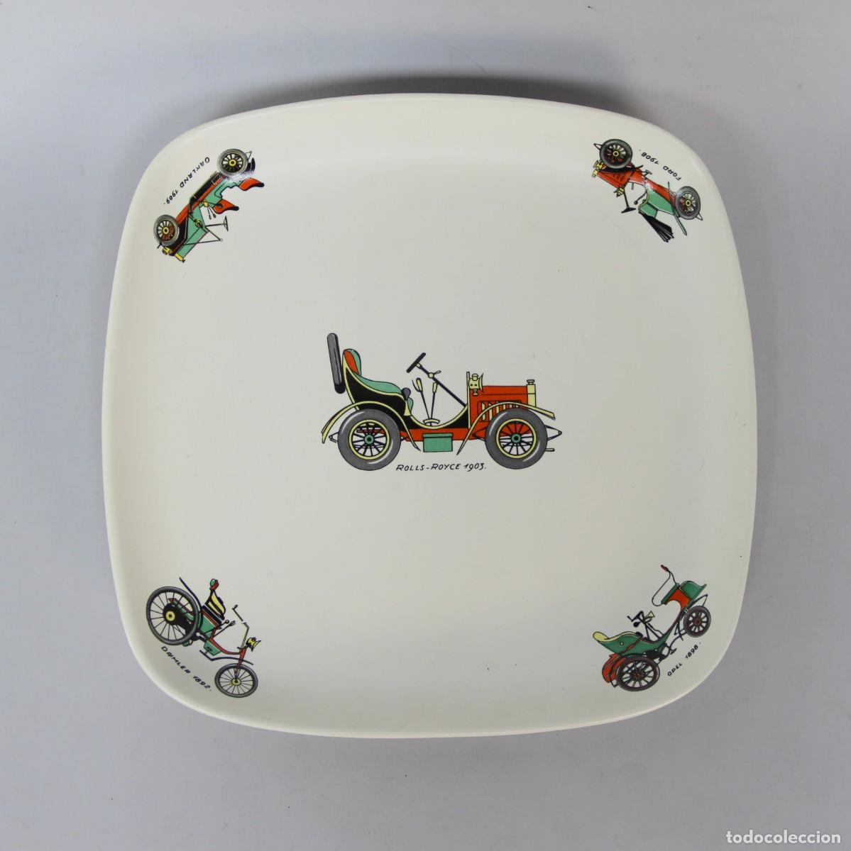 Vintage: Bandeja de los a&ntilde;os 60 o 70 en porcelana.
